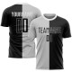 Maglia da calcio personalizzata con stampa a sublimazione grigia nera e bianca, divisa alla moda Maglia da calcio personalizzata con stampa a sublimazione grigia nera e bianca, divisa alla moda