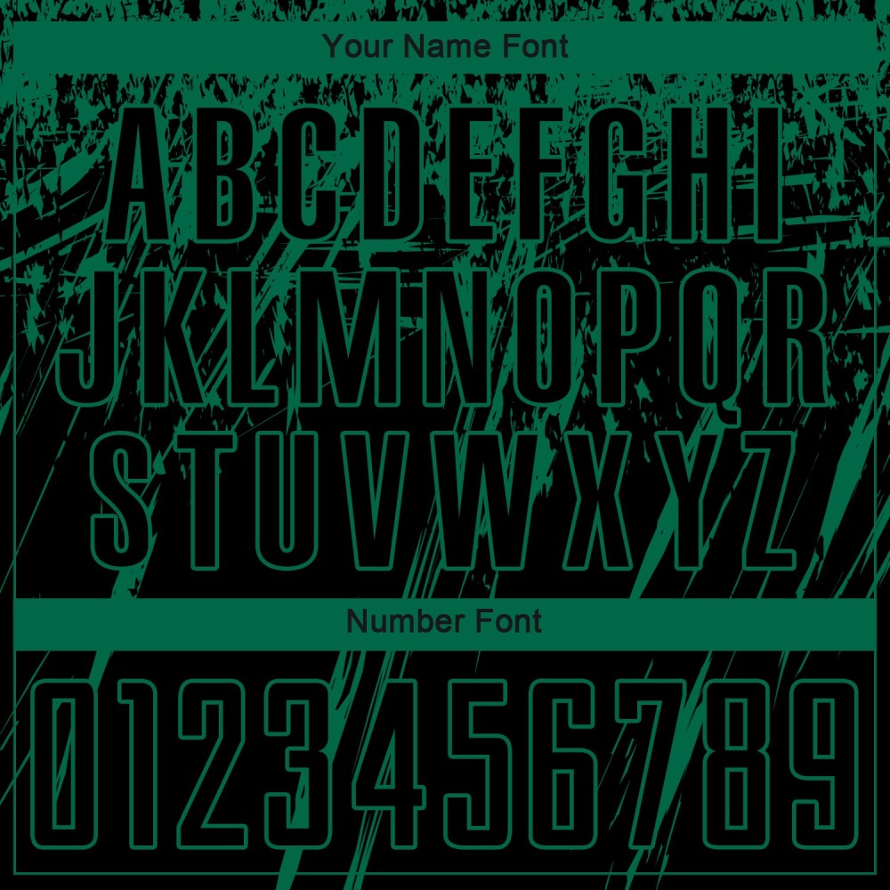 Maglia da calcio personalizzata nera Kelly Green con stampa a sublimazione Maglia da calcio personalizzata nera Kelly Green con stampa a sublimazione