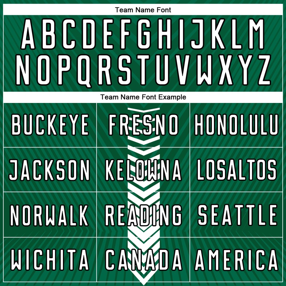 Maglia da calcio personalizzata Kelly Green White-Black Arrow Shapes stampata a sublimazione Maglia da calcio personalizzata Kelly Green White-Black Arrow Shapes stampata a sublimazione