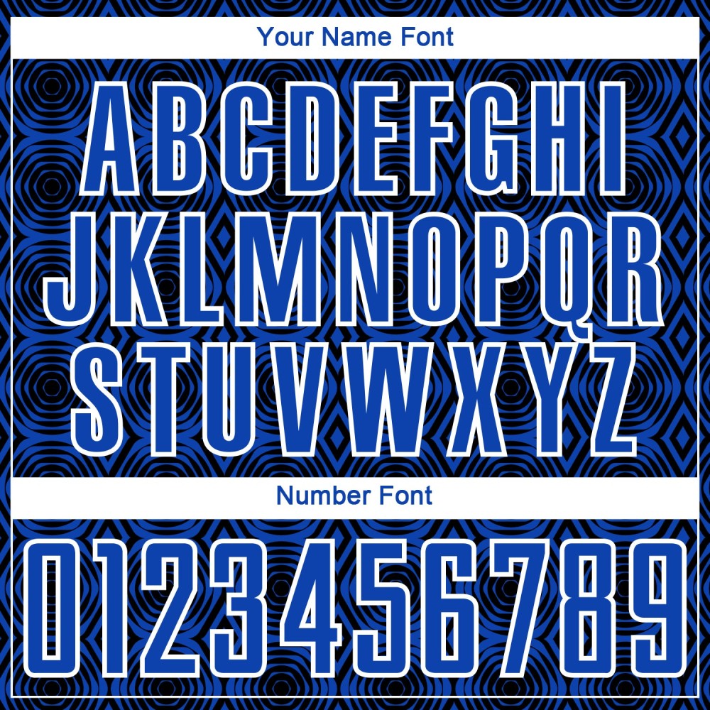 Maglia da calcio personalizzata Thunder Blue Black-White Geometric Shapes Sublimation Maglia da calcio personalizzata Thunder Blue Black-White Geometric Shapes Sublimation