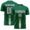Maglia da calcio personalizzata Kelly Green White-Black Arrow Shapes stampata a sublimazione