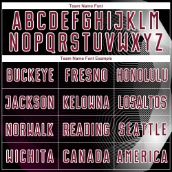 Maglia da calcio personalizzata con stampa a sublimazione con linee geometriche nere, cremisi e bianche